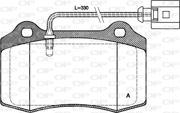 OPEN PARTS Bremžu uzliku kompl., Disku bremzes BPA0434.01